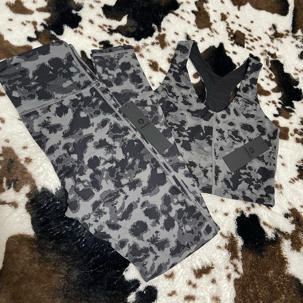 NWT Mono B Sports Bra and Legging Set